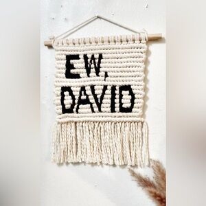 Schitt’s Creek Ew David Macrame Wall Decor